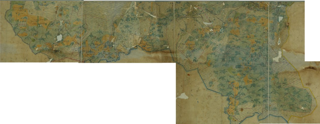 Dansk: Kort over Pokrovsky-distriktet (PGM 1 verst) 1780 - 1790 af неизвестны