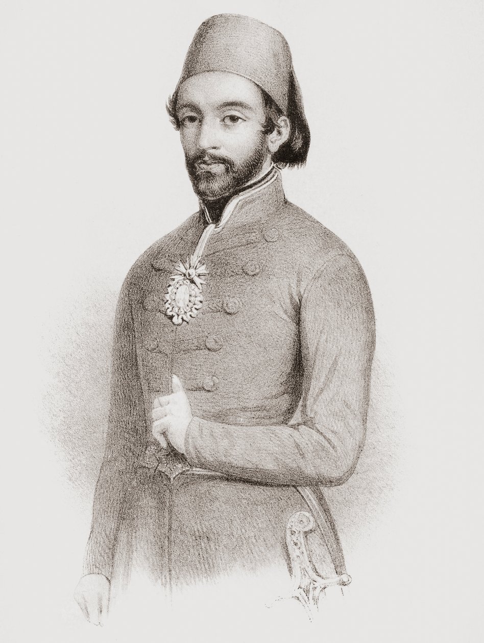 Abdulmejid I, det 31. Sultan Osmanniske Rige. Portræt. af . .