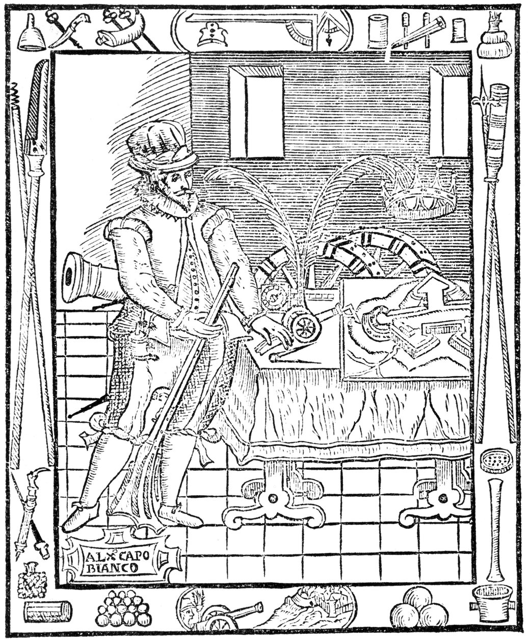 Alessandro Capo Bianco, italiensk militæringeniør af Ferdinand Georg Waldmuller