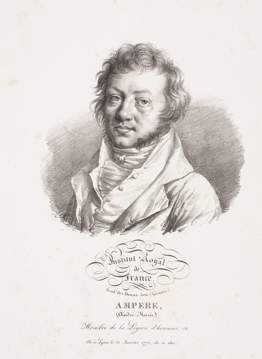 Andre-Marie Ampere, fransk fysiker og matematiker, c 1820 af Frederick (attr. to) Barnard