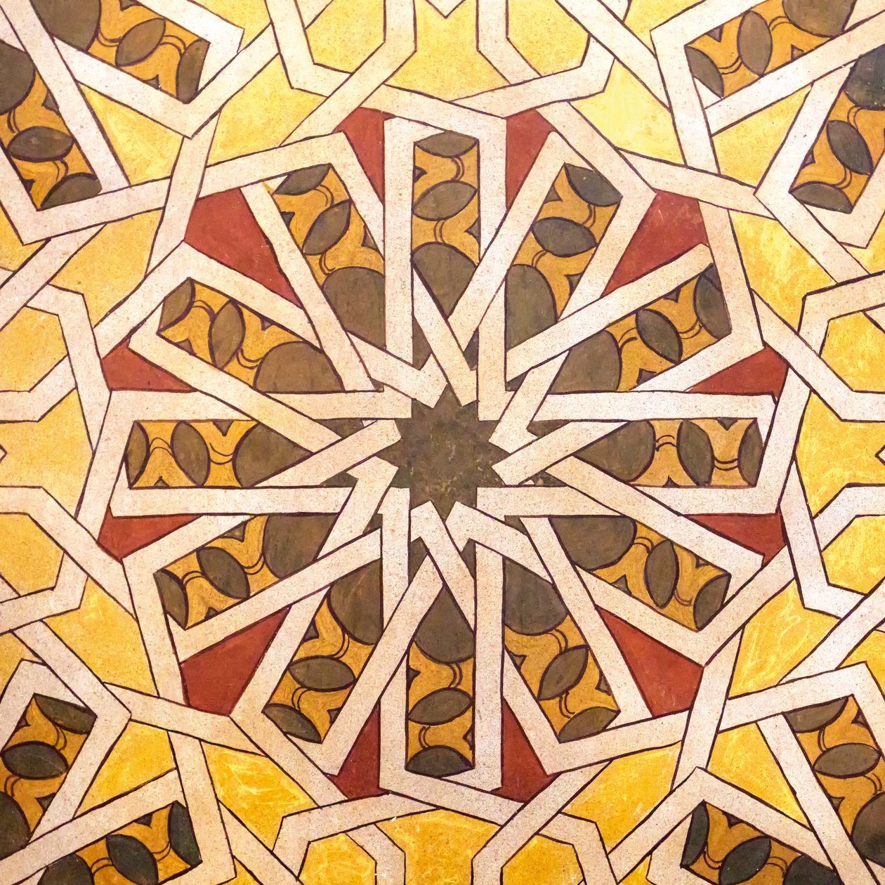 Arabisk stil geometrisk design. La Rabida kloster., 2020 (foto) af . .