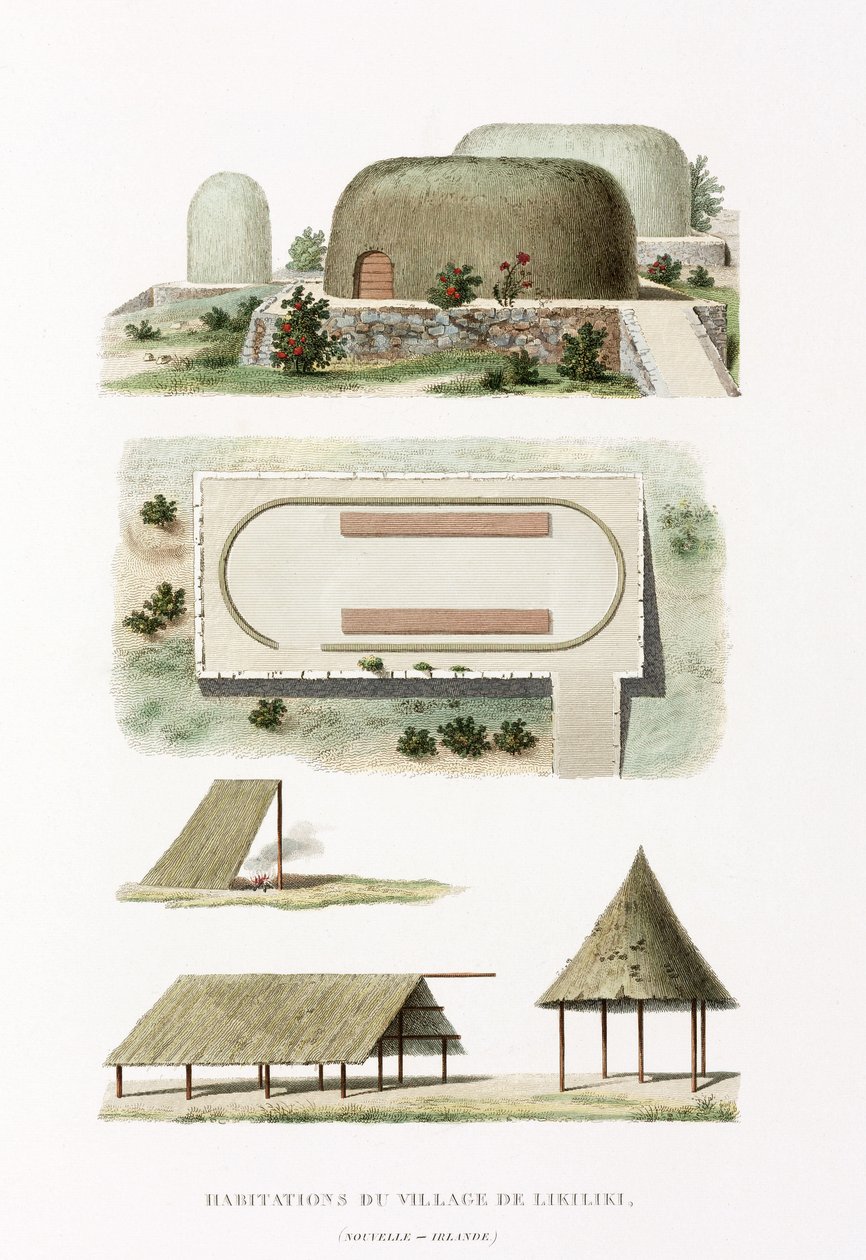 Arkitekturbygninger i landsbyen Likiliki af Frederick (attr. to) Barnard