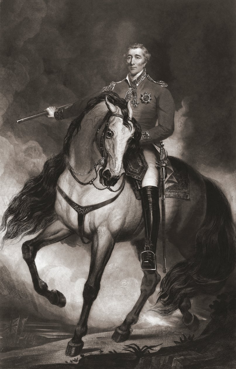 Arthur Wellesley, hertug af Wellington, rytterportræt af . .