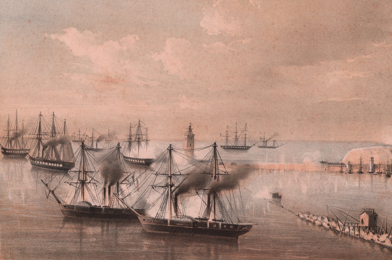 Angreb af flåden mod lanterne, belejring af Ancona af William Walcutt