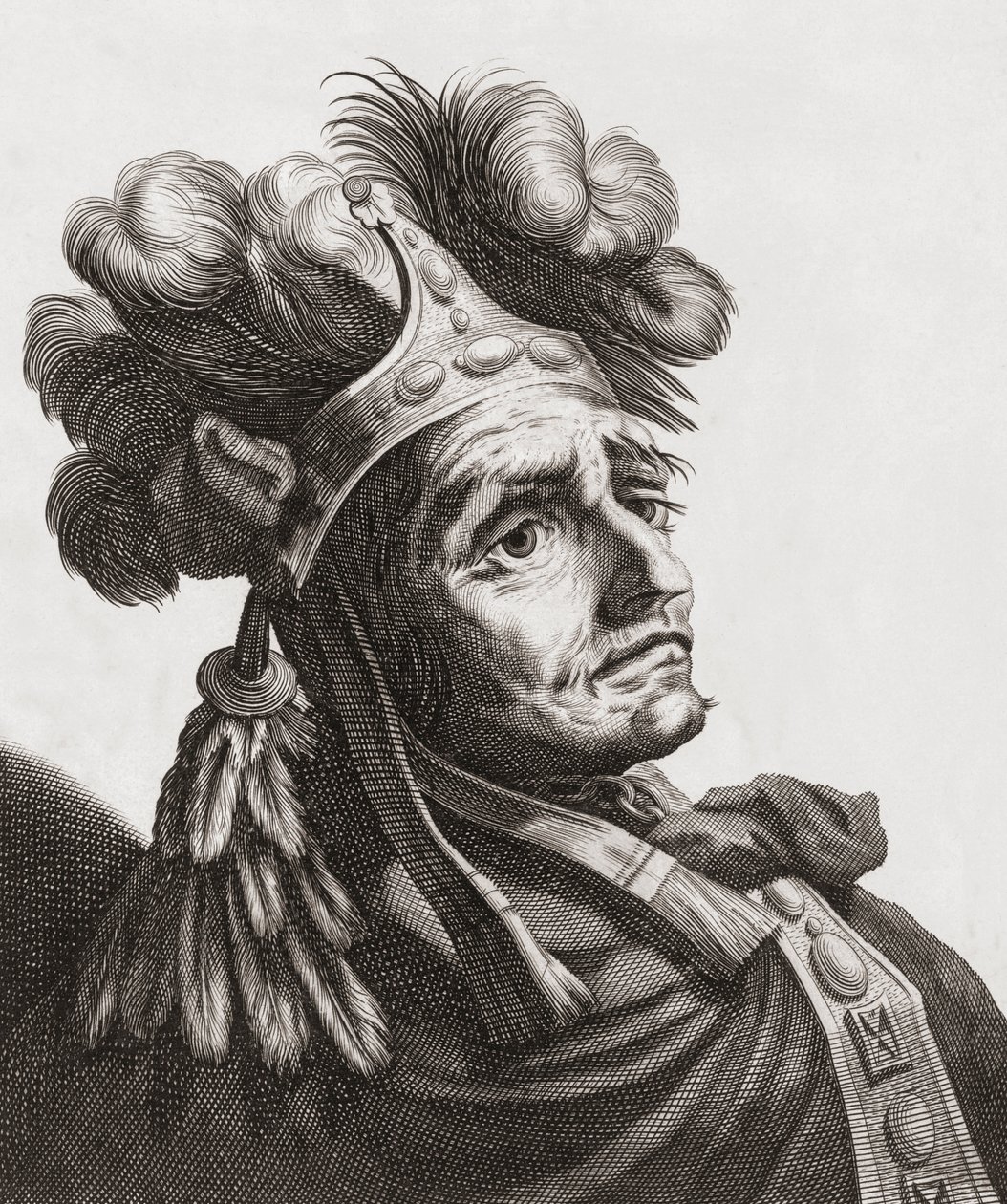 Atahualpa, inkaernes sidste kejser. Portræt. af . .