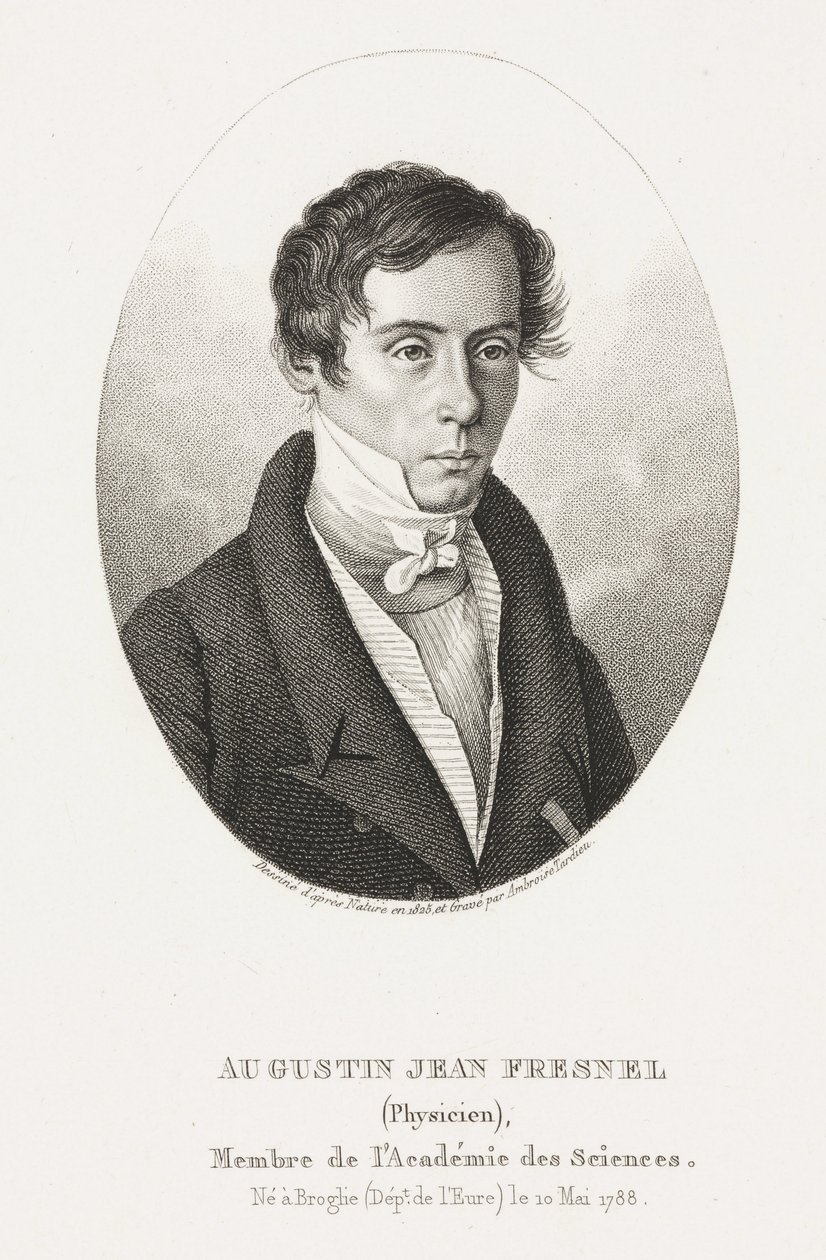 Augustin Jean Fresnel, fransk fysiker af Frederick (attr. to) Barnard