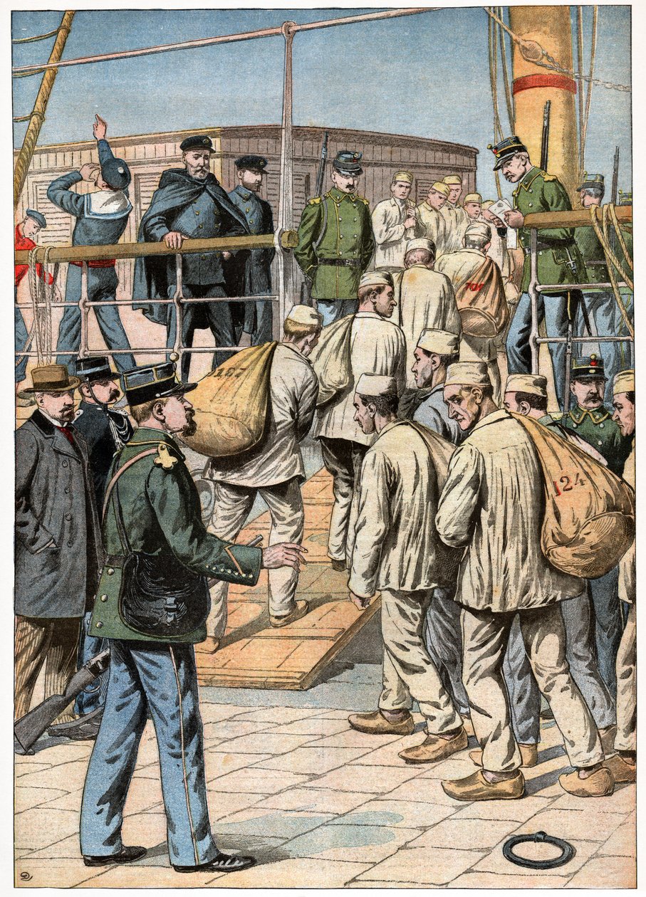 Cayenne straffekoloni. 1904 (gravering) af . .