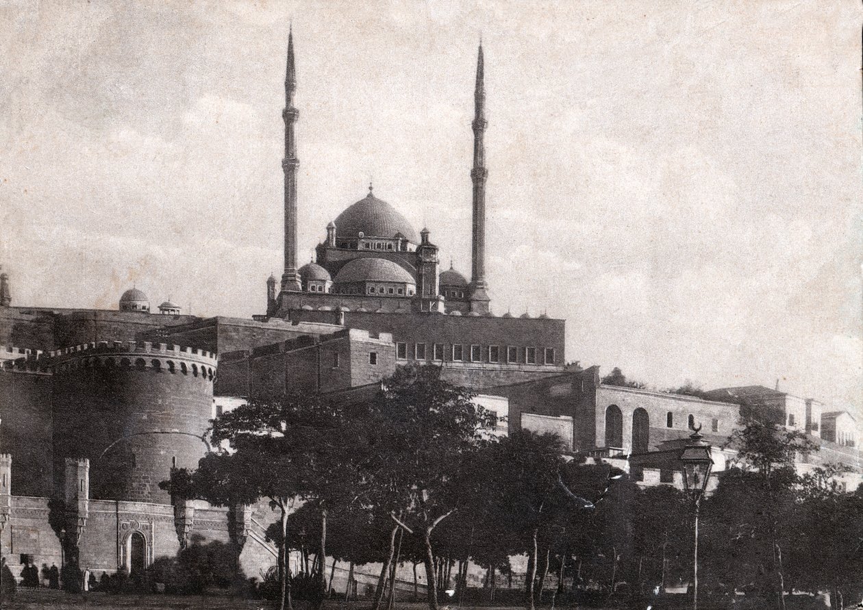 Kairo, citadellet i Saladin (Ægypten). omkring 1920 (s/h-billede) af . .