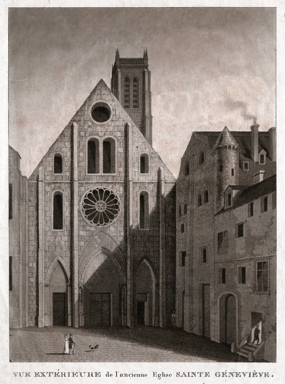 Sainte Genevieve-kirken, begyndelsen af det 19. århundrede (gravering) af . .