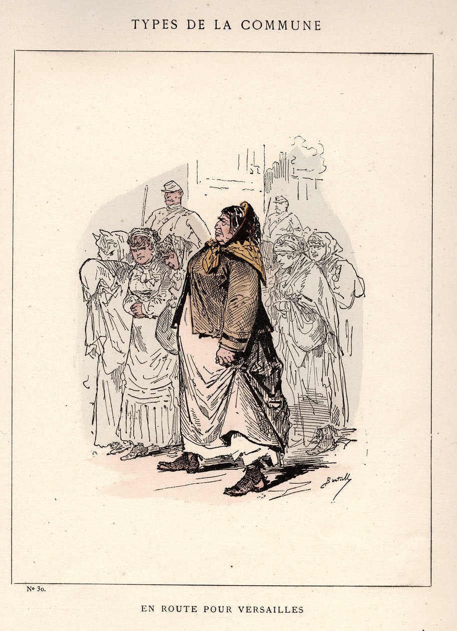 Kommune i Paris: kostume af EN ROAD POUR VERSAILLES (30) i "" Les Communeux af Frederick (attr. to) Barnard