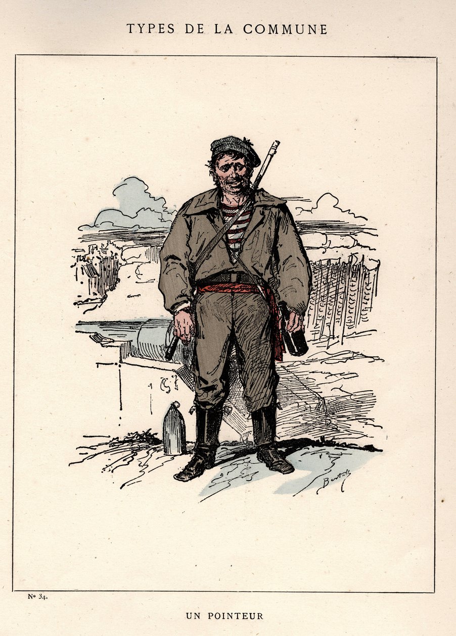 Paris Commune: kostume af UN POINTOR (34) i "" Les Communeux af Frederick (attr. to) Barnard