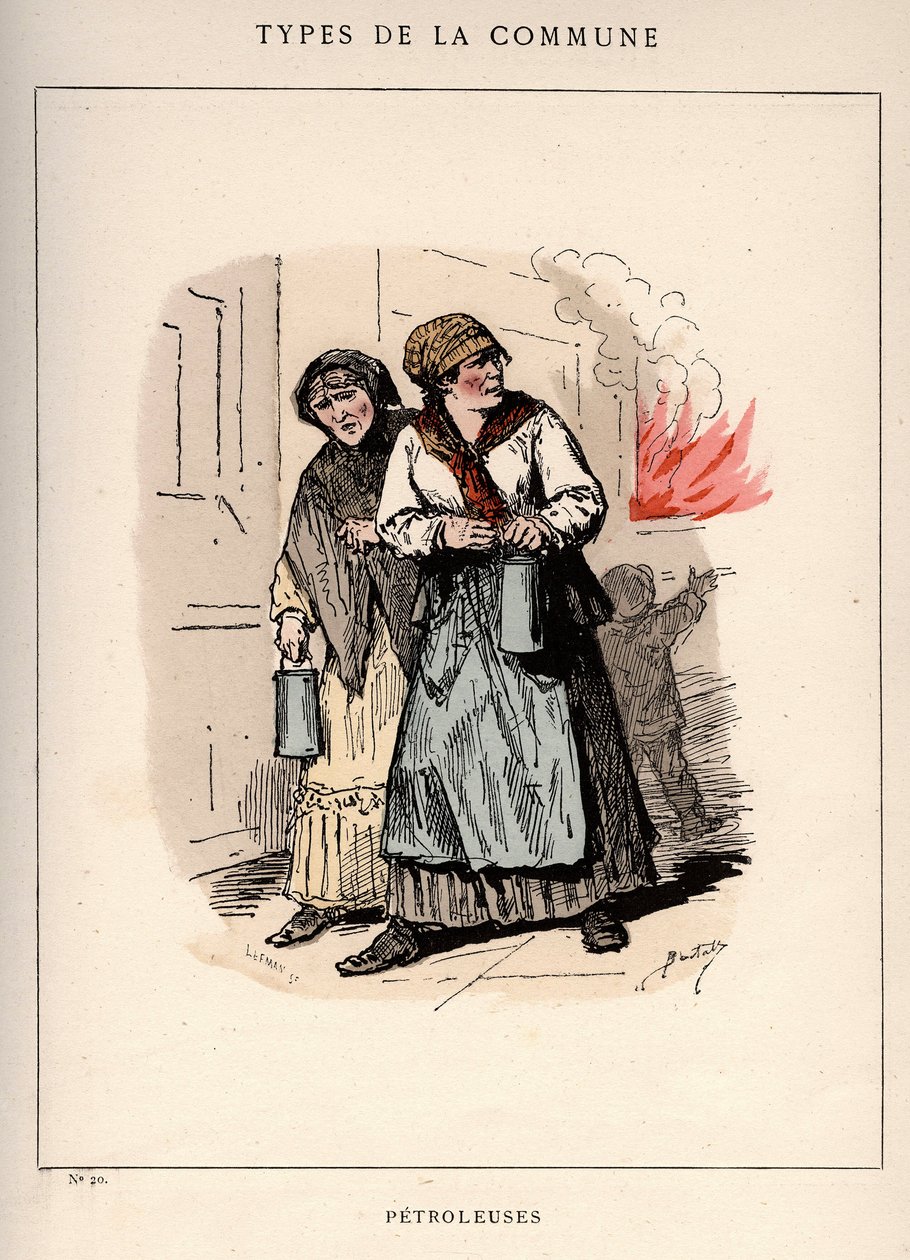 Paris Commune: kostume af PETROLES (20) i "" Les Communeux af Frederick (attr. to) Barnard