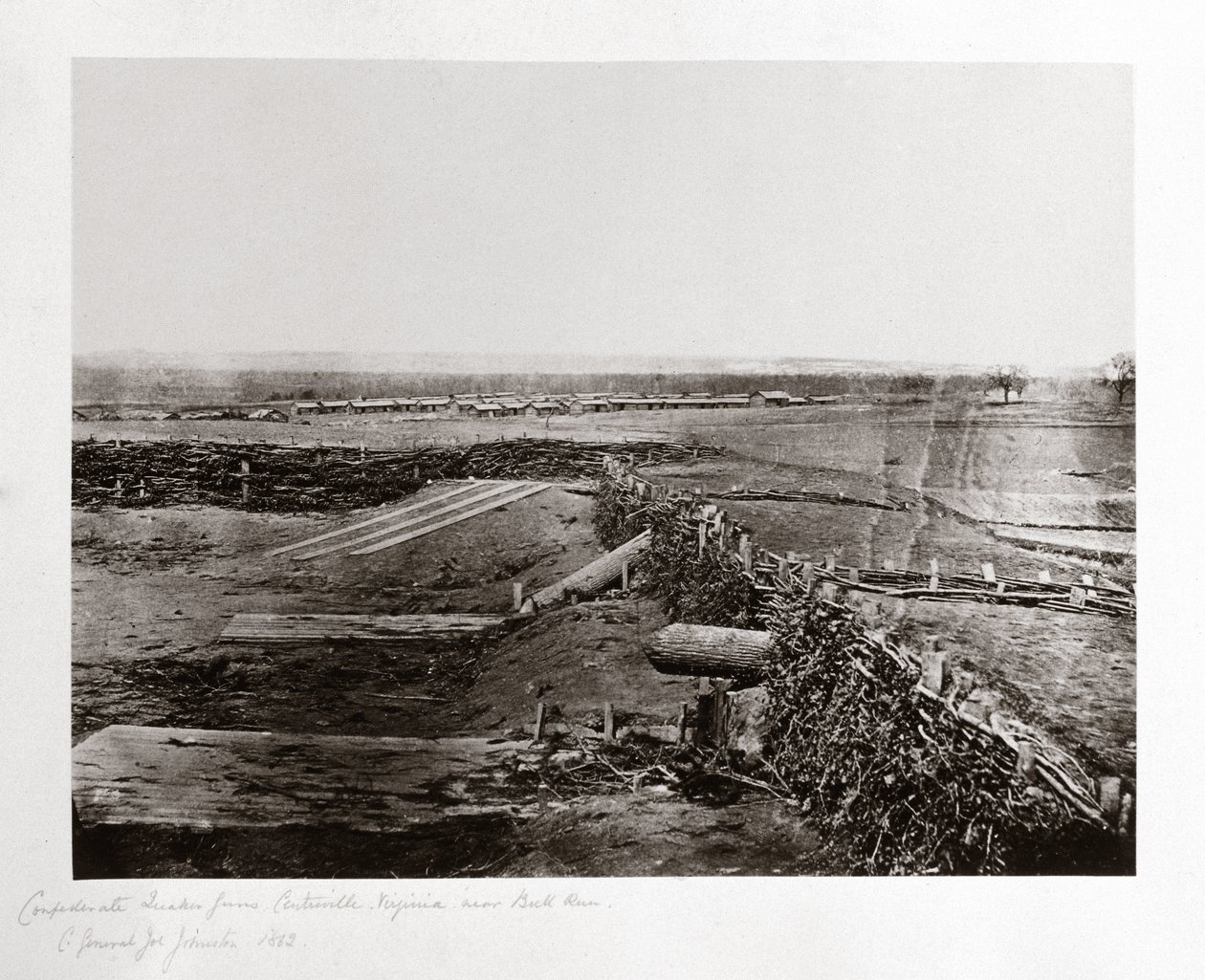 Konføderationens "Quaker-kanoner", Centreville, Virginia, USA, marts 1862 af Ferdinand Georg Waldmuller