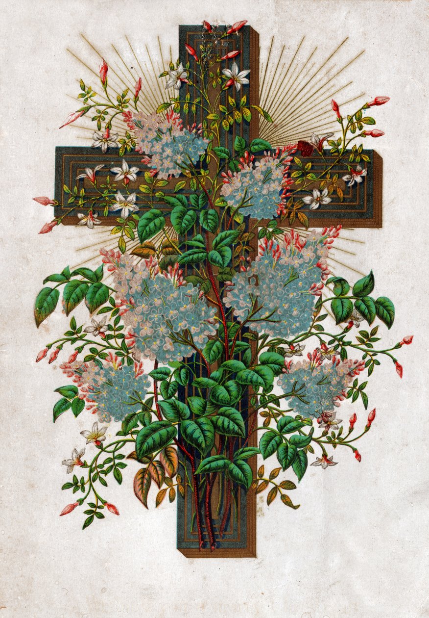 Jesu Kristi kors, omkring 1910 (litografi) af . .