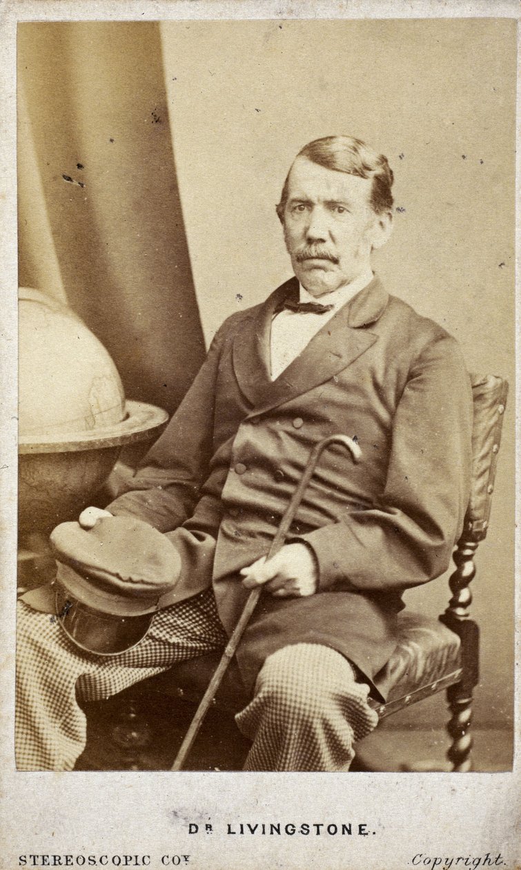 David Livingstone, skotsk missionær og opdagelsesrejsende, ca. 1860