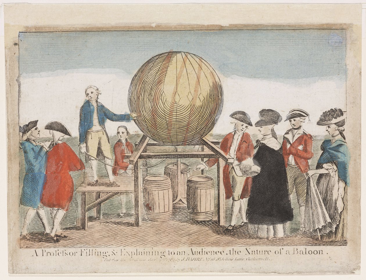 Demonstration af ballonflyvning, c 1784 af Frederick (attr. to) Barnard