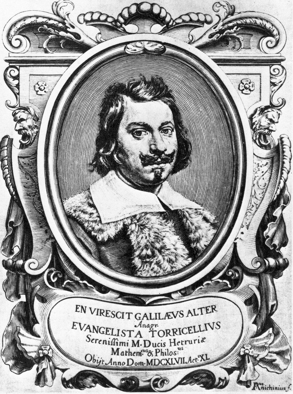 Evangelista Torricelli, italiensk fysiker af Ferdinand Georg Waldmuller