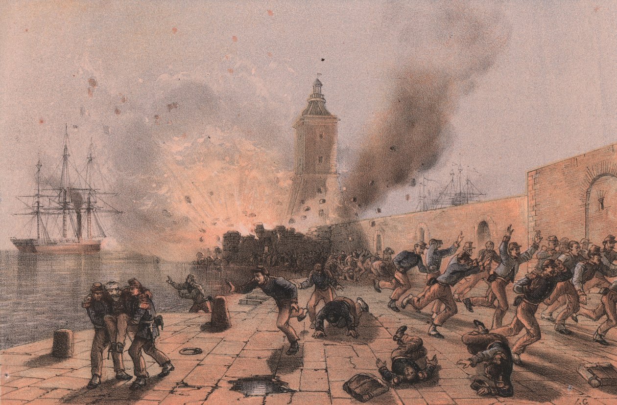 Eksplosion af krudttønde af Lantern, belejring af Ancona af William Walcutt