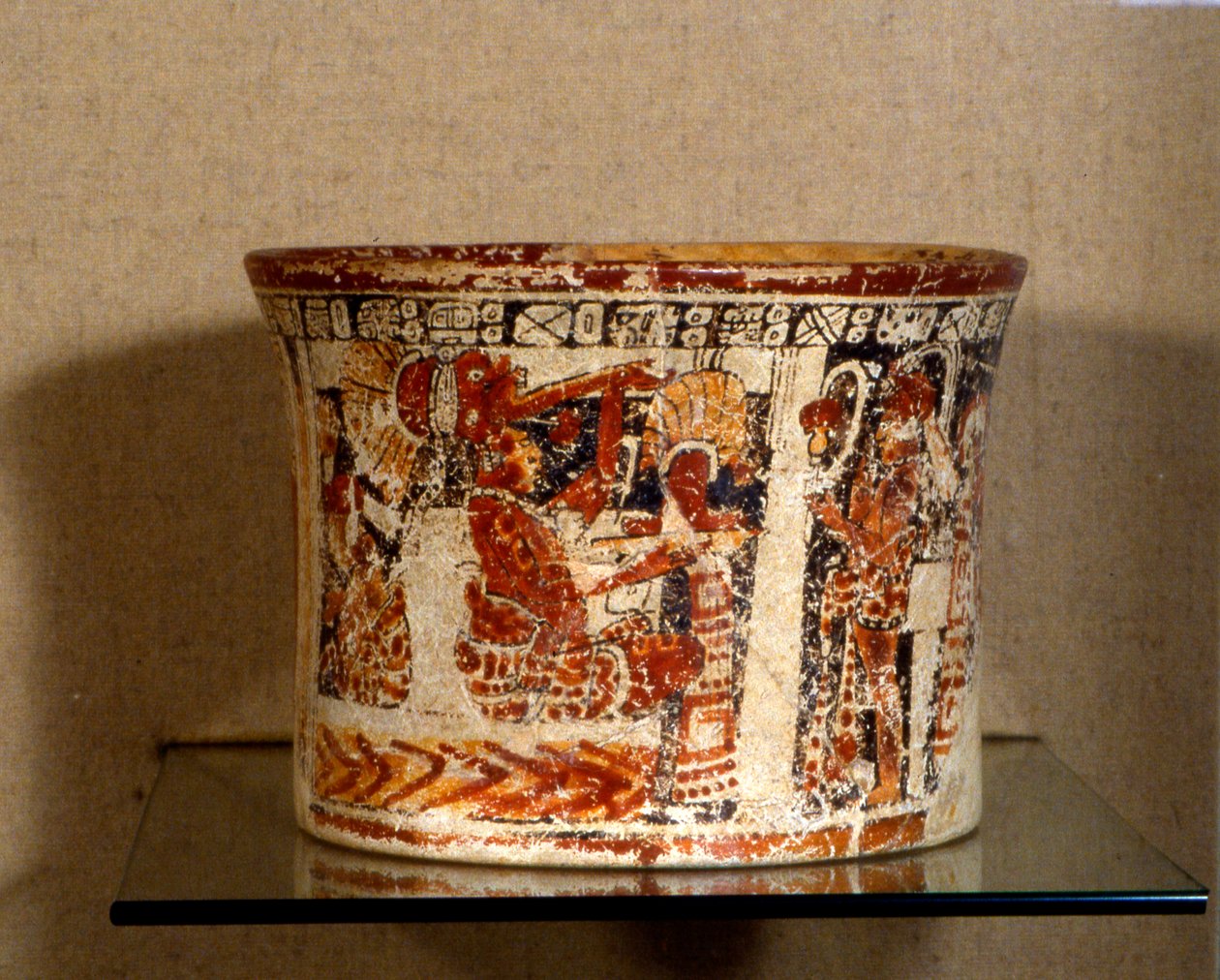 Begravelseskar fra Calakmul, sen klassisk periode (600-900 e.Kr.) (keramik) af Hippolyte Lalaise Devéria