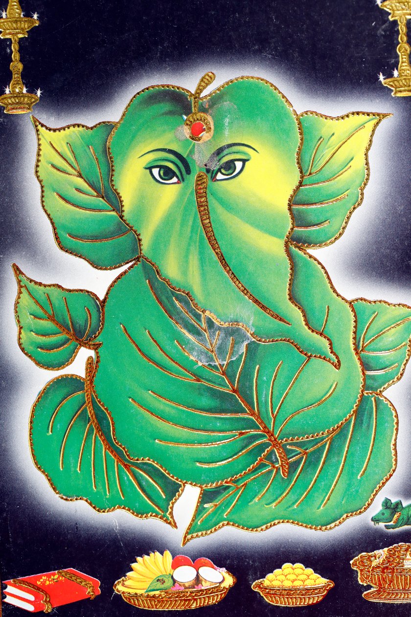 Ganesha eller Ganapati: den hinduistiske gud med elefanthoved. af . .