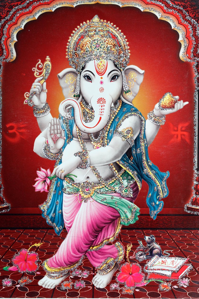 Ganesha eller Ganapati: den hinduistiske gud med elefanthoved. af . .