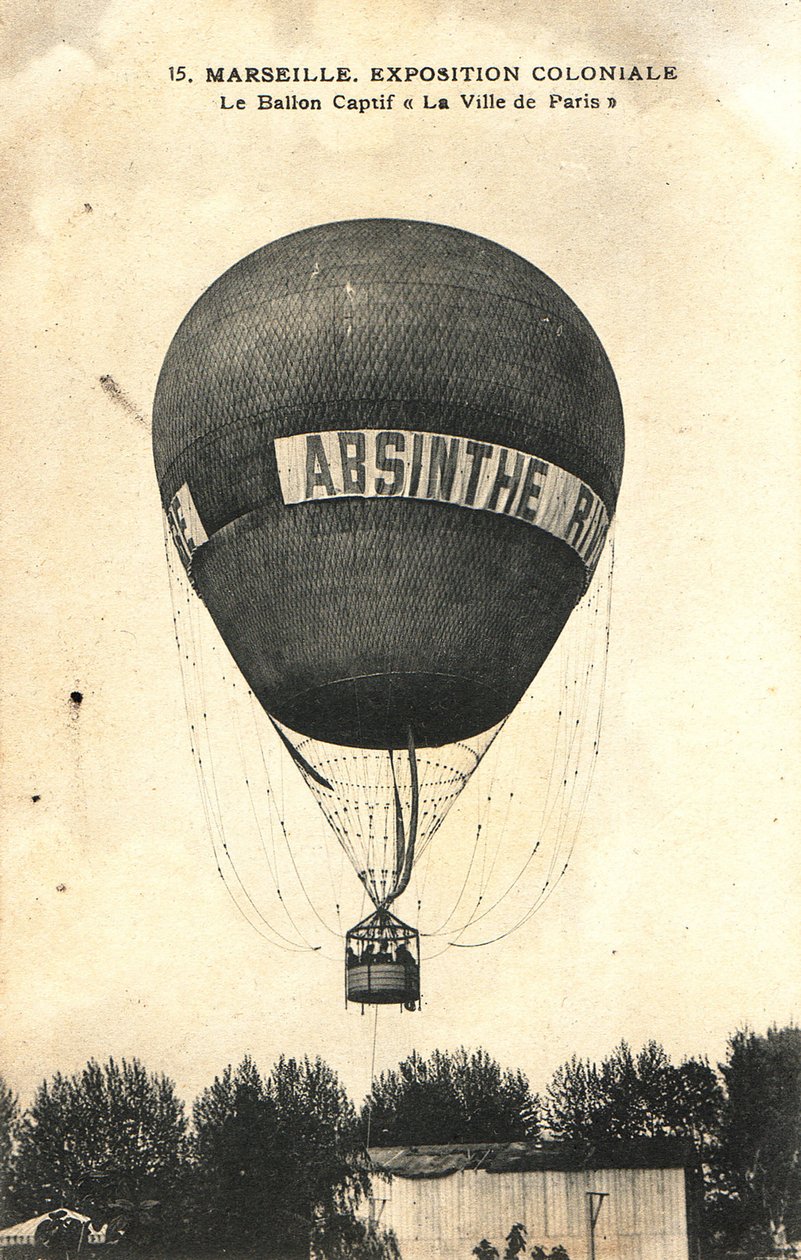 Luftballon reklame Absinthe Rivoire af Frederick (attr. to) Barnard