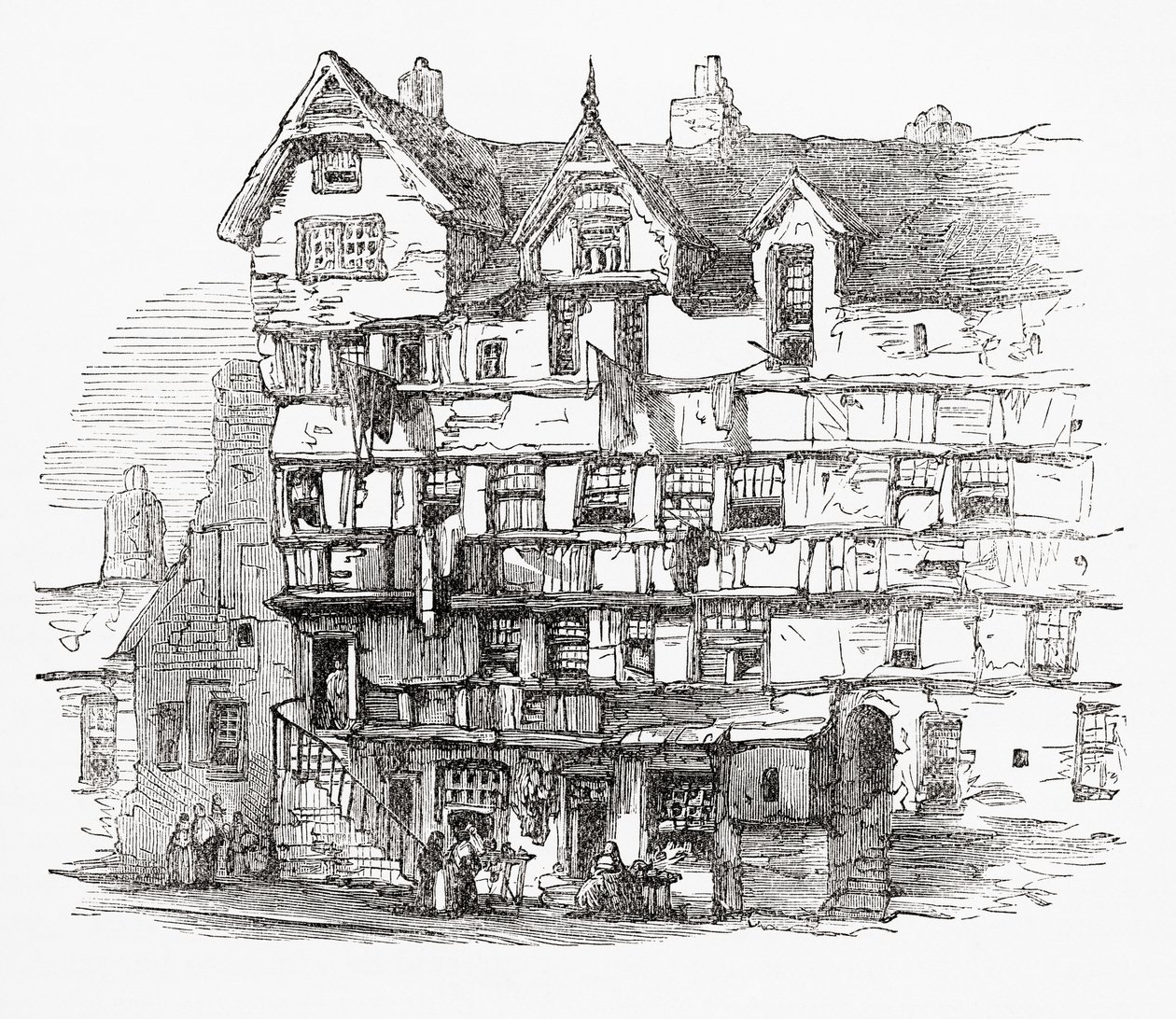 Huse i High Street, Edinburgh, Skotland af . .