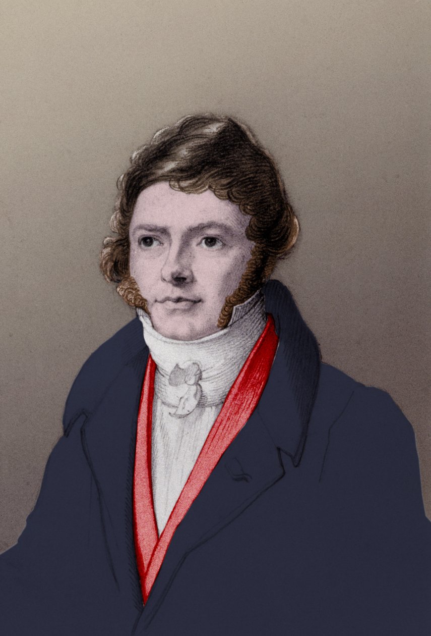 Jean Francois Champollion. ca. 1850 (gravering) af . .