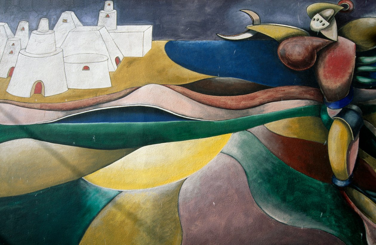 Et af hundredvis af vægmalerier i Orgosolo, Sardinien, Italien af William Walcutt