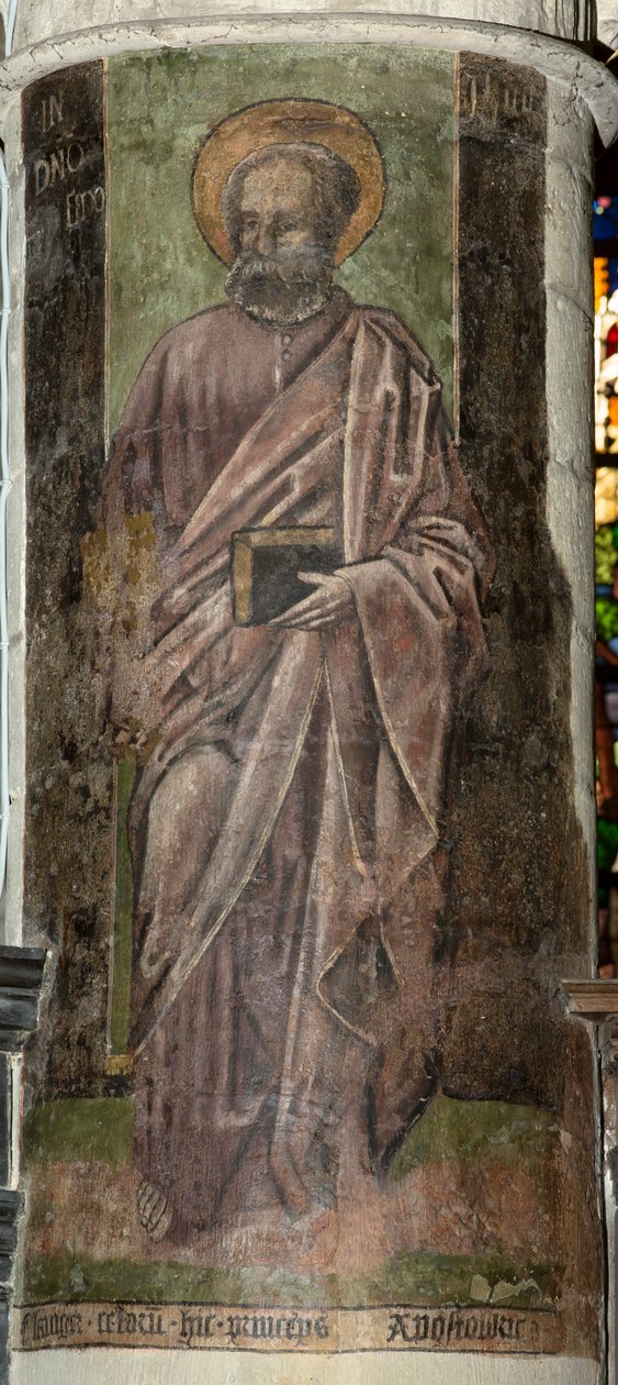 Sognekirke (Sognekirken Vor Frue). Interiør. Koret. Vægmaleri. af . .
