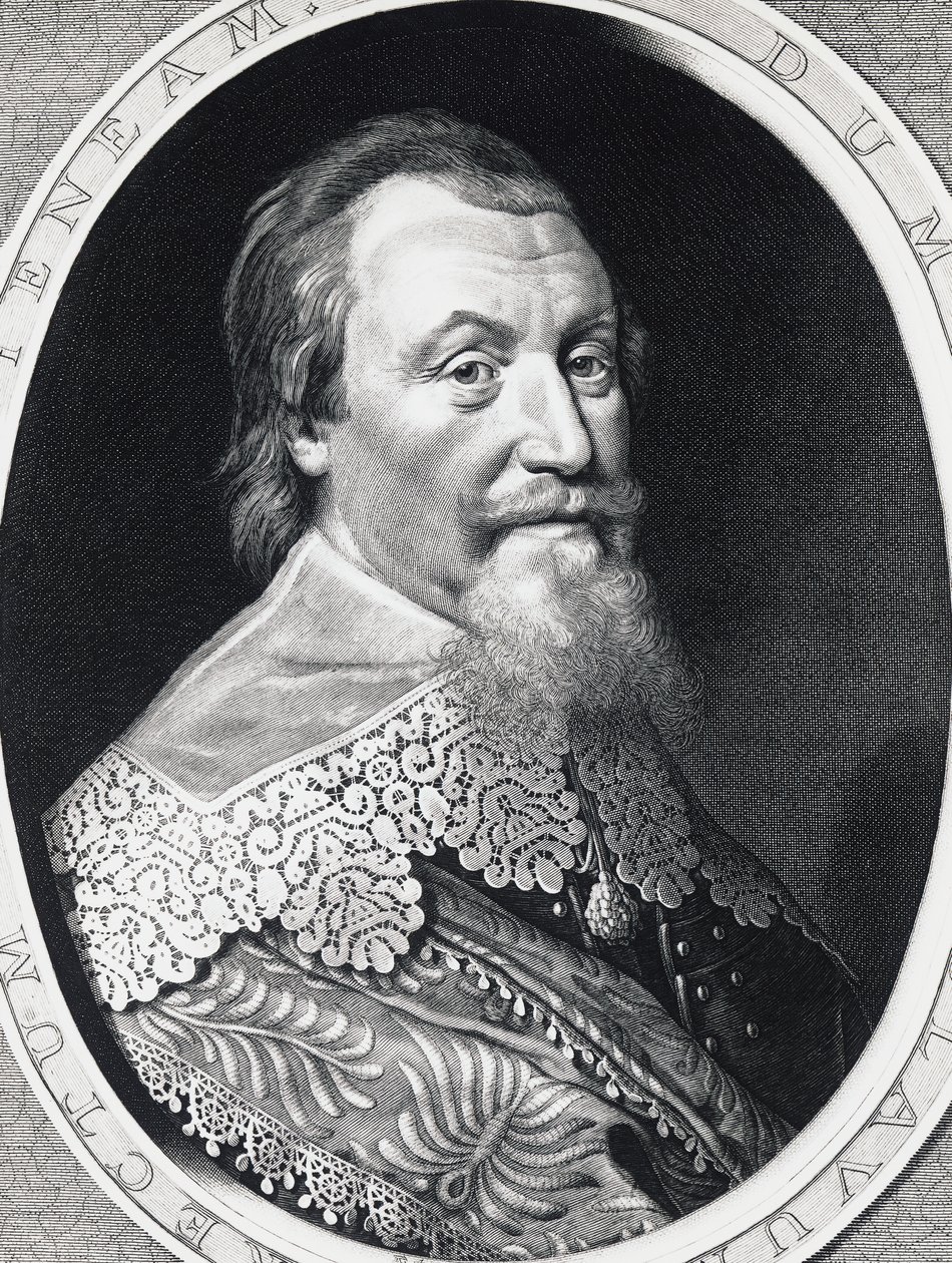 Portræt af Axel Gustafsson Oxenstierna (1583-1654), Sveriges Lord High Chancellor, gravering af William Walcutt