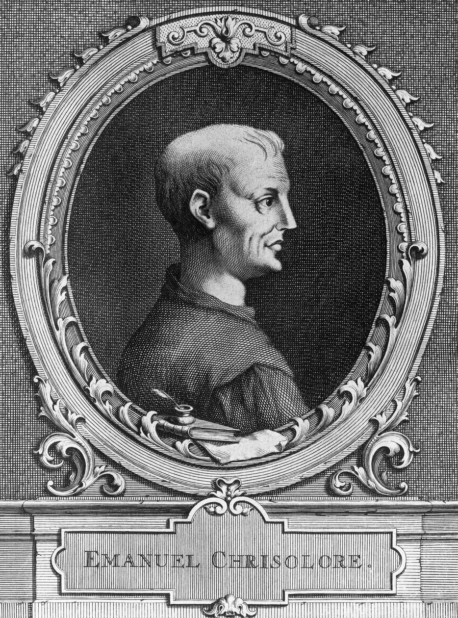 Portræt af Emanuele Crisolora (1350-1415), byzantinsk humanist, gravering af William Walcutt