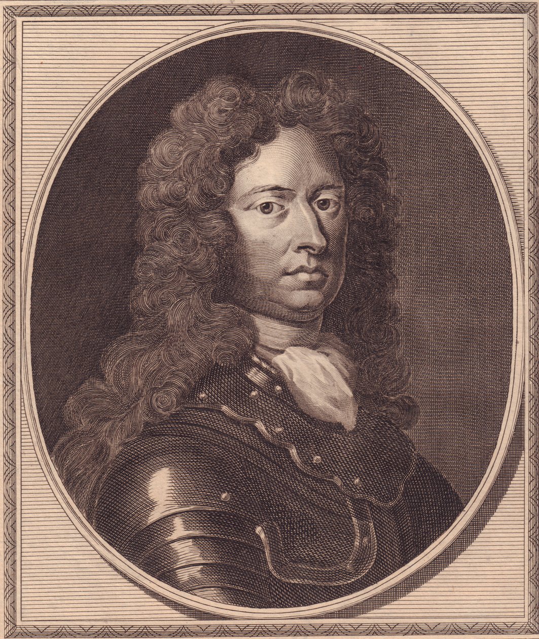 Portræt af den engelske soldat Thomas Tollemache (ca. 1651-1694), kobberstik af John Goldar (1729-1795) fra maleri af G Kneller af William Walcutt