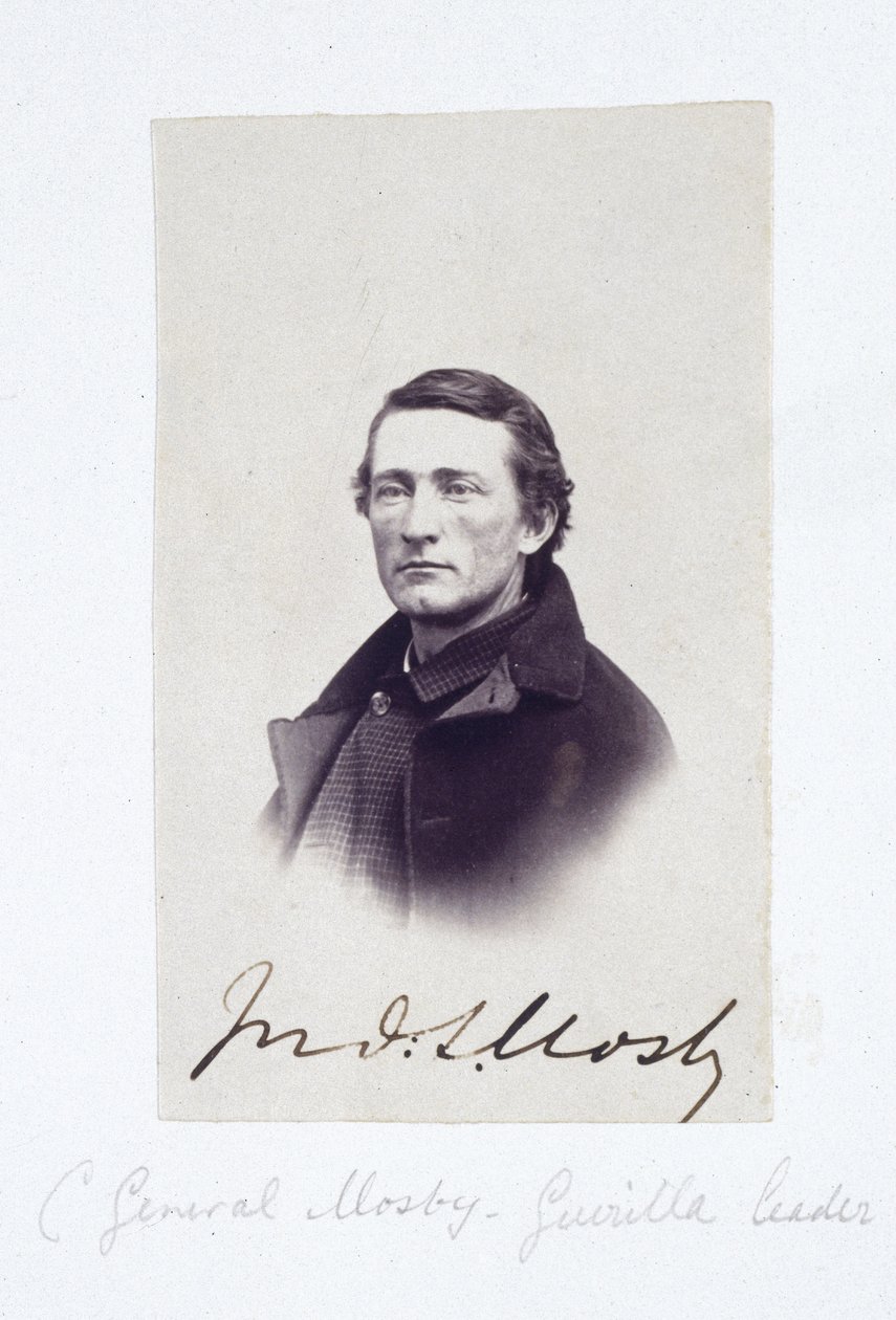 Portræt af general Mosby, konfødereret guerillaleder, c 1863 af Frederick (attr. to) Barnard