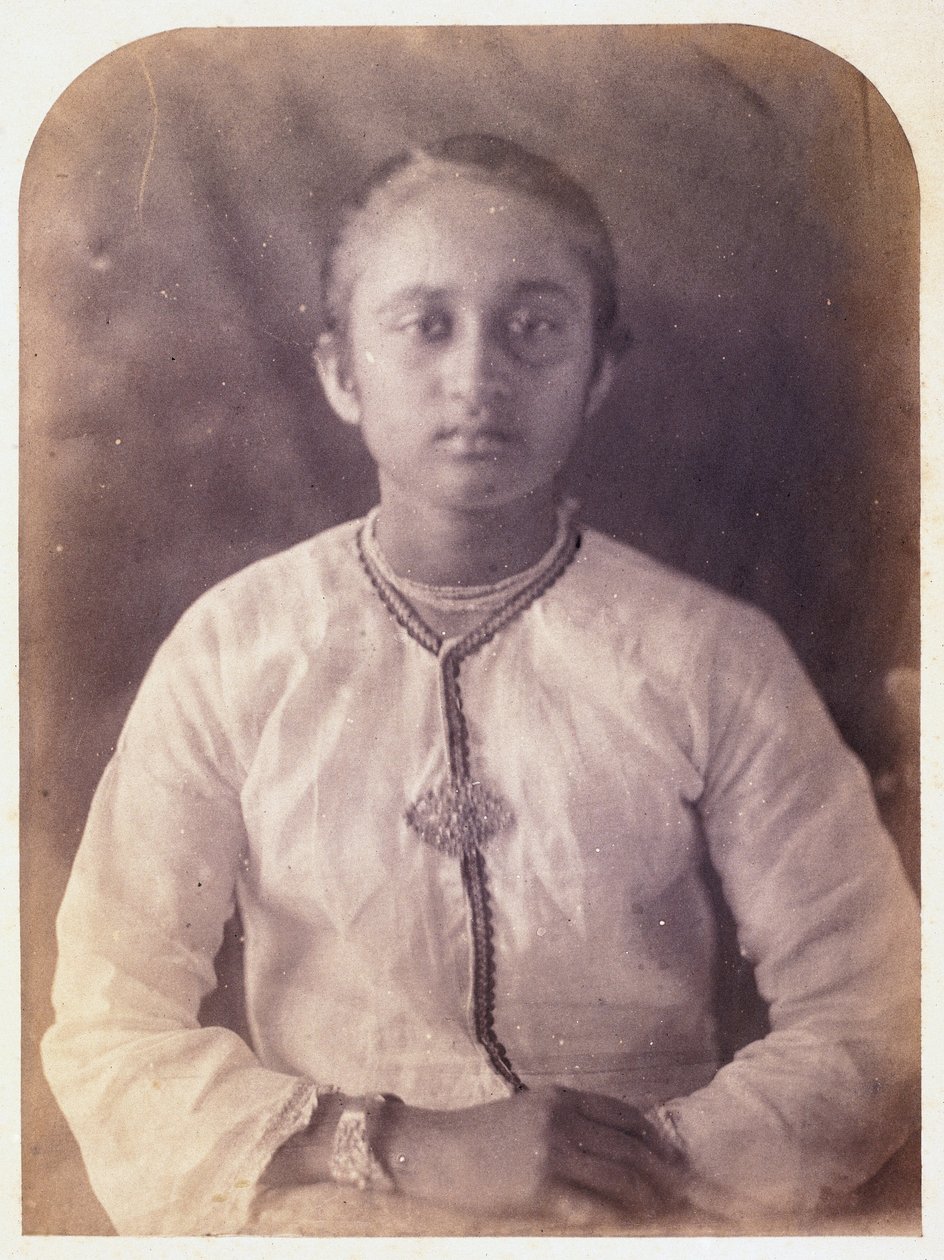 Portræt af en ung kvinde, Ceylon, c 1875 af Ferdinand Georg Waldmuller