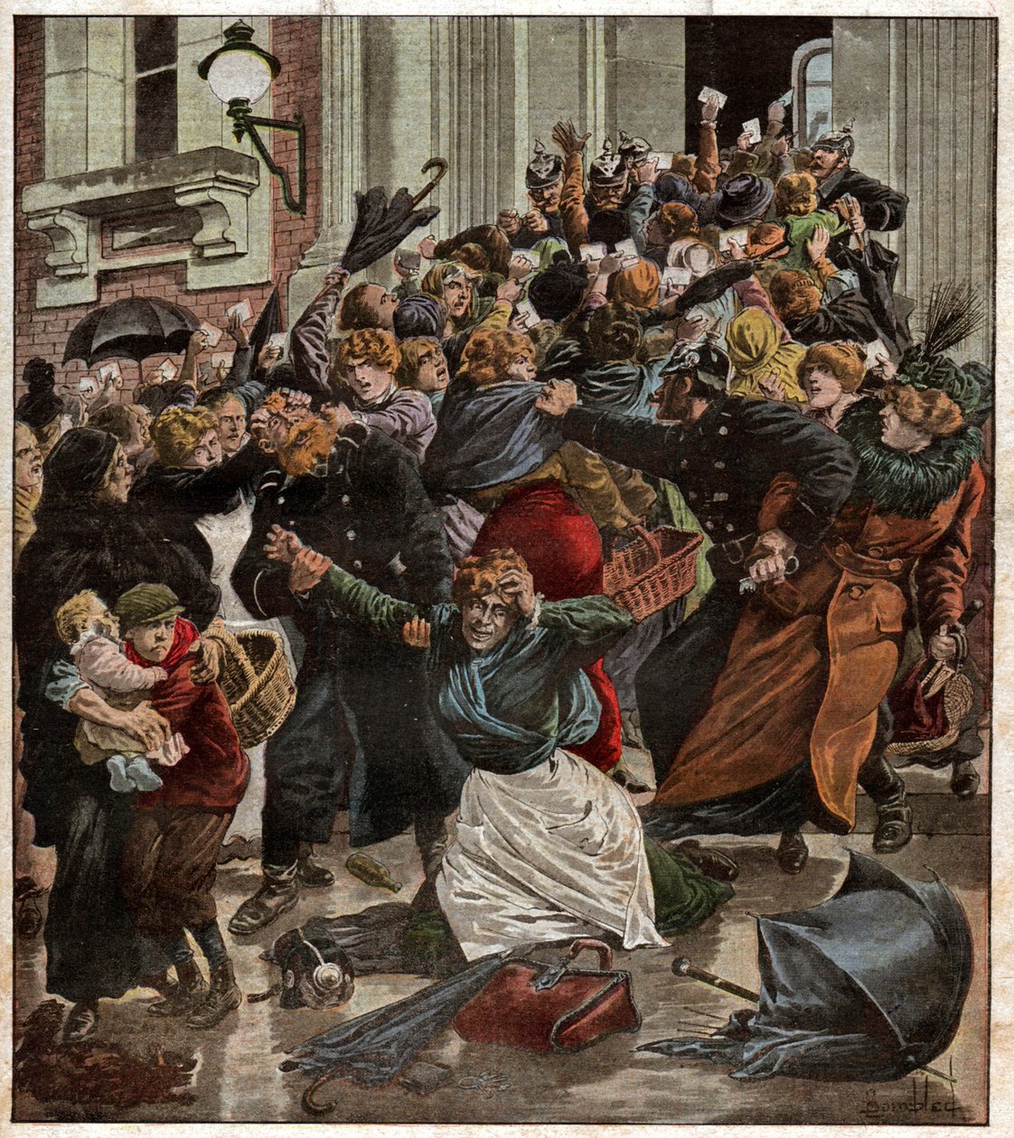 Rationering i Berlin. Fødevarerationering i Berlin. af Ferdinand Georg Waldmuller