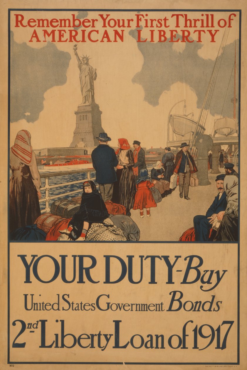 Husk din første Thrill of American Liberty Your Duty, Køb amerikanske statsobligationer, 2nd Liberty Loan of 1917 af . .