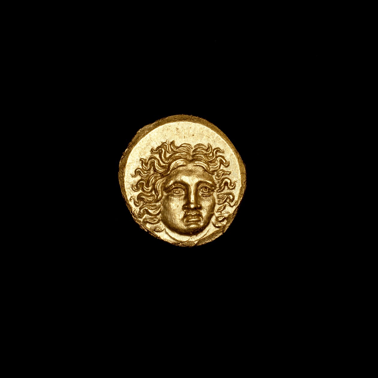 Rhodian tetrobol Coin, Antikkens Grækenland, øer ud for Caria, Helios (foto) af Hippolyte Lalaise Devéria