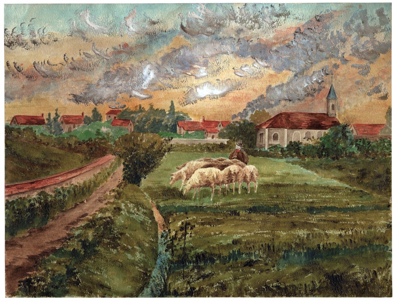 Fåreflokke, ca 1910 af . .