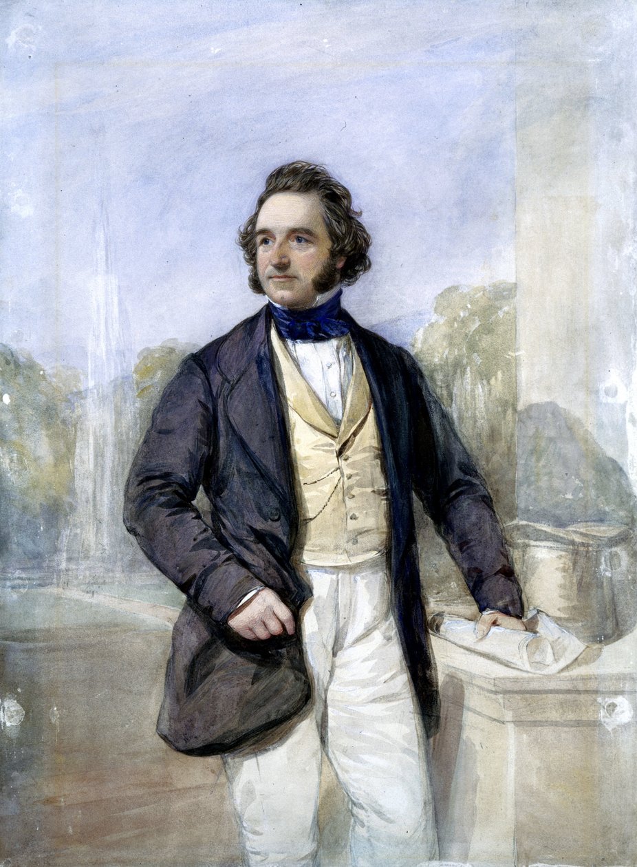 Sir Joseph Paxton, engelsk arkitekt og designer af Crystal Palace, c 1851 af Ferdinand Georg Waldmuller