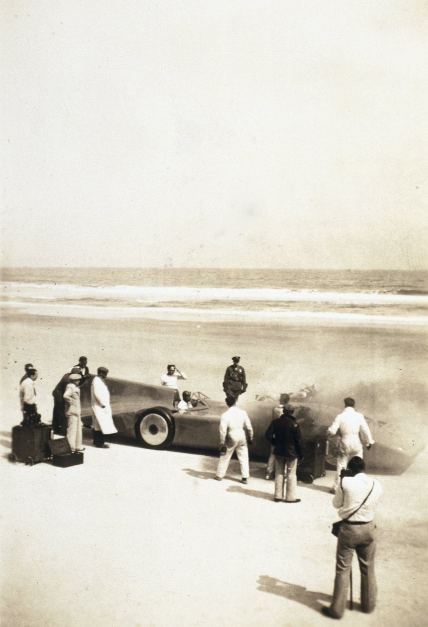 Sir Malcolm Campbell, engelsk sportsmand og racer af Ferdinand Georg Waldmuller