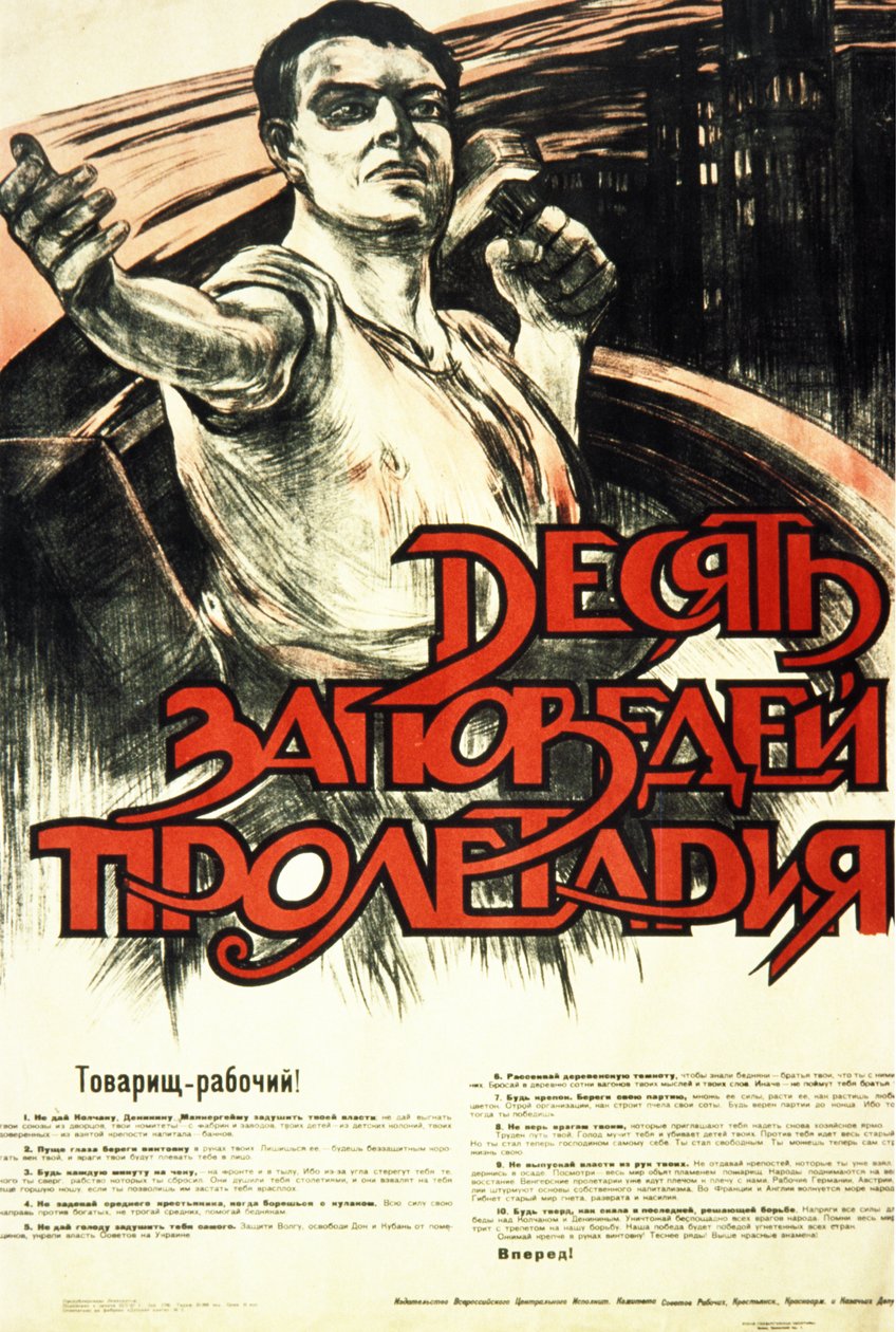 Sovjetisk propagandaplakat fra 1930