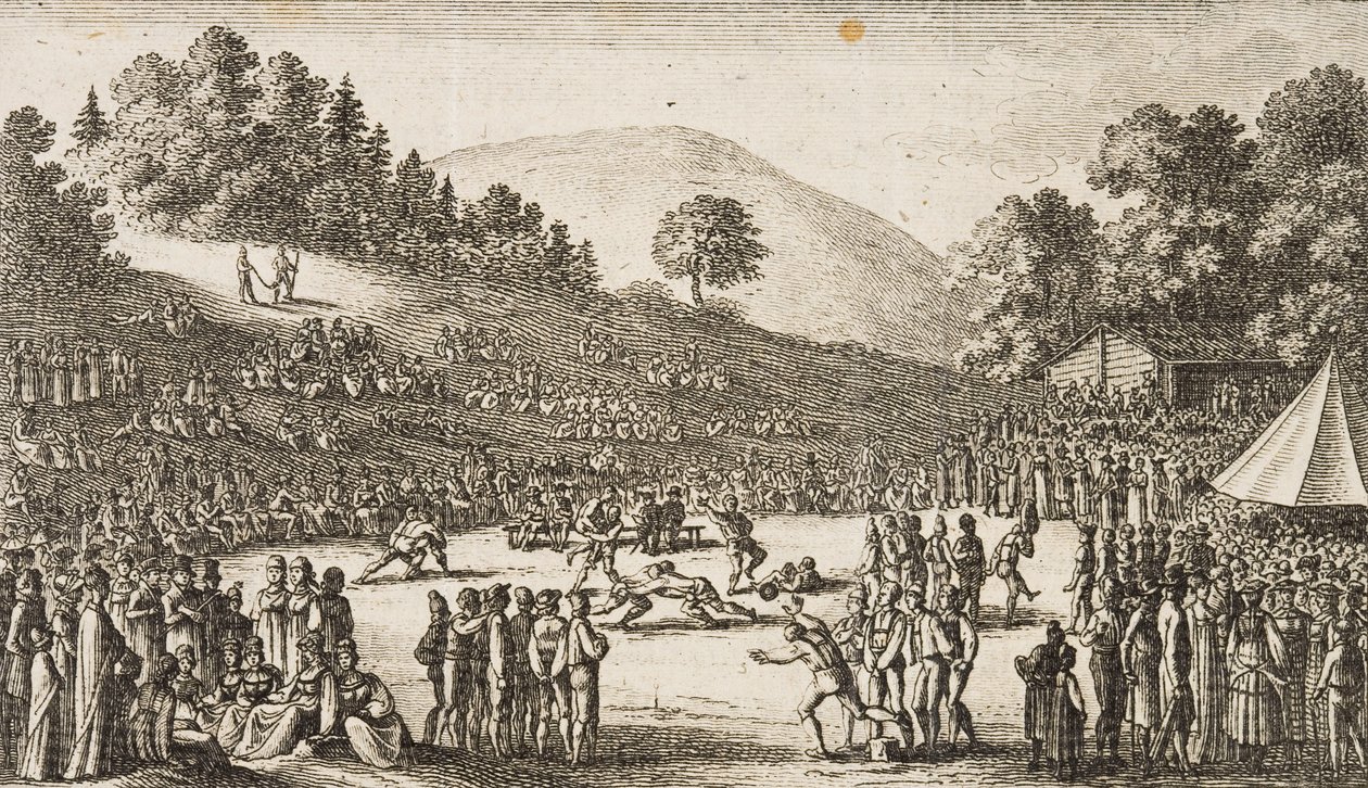 Schweiz Unspunnenfest (s/h-billede) af Frederick (attr. to) Barnard