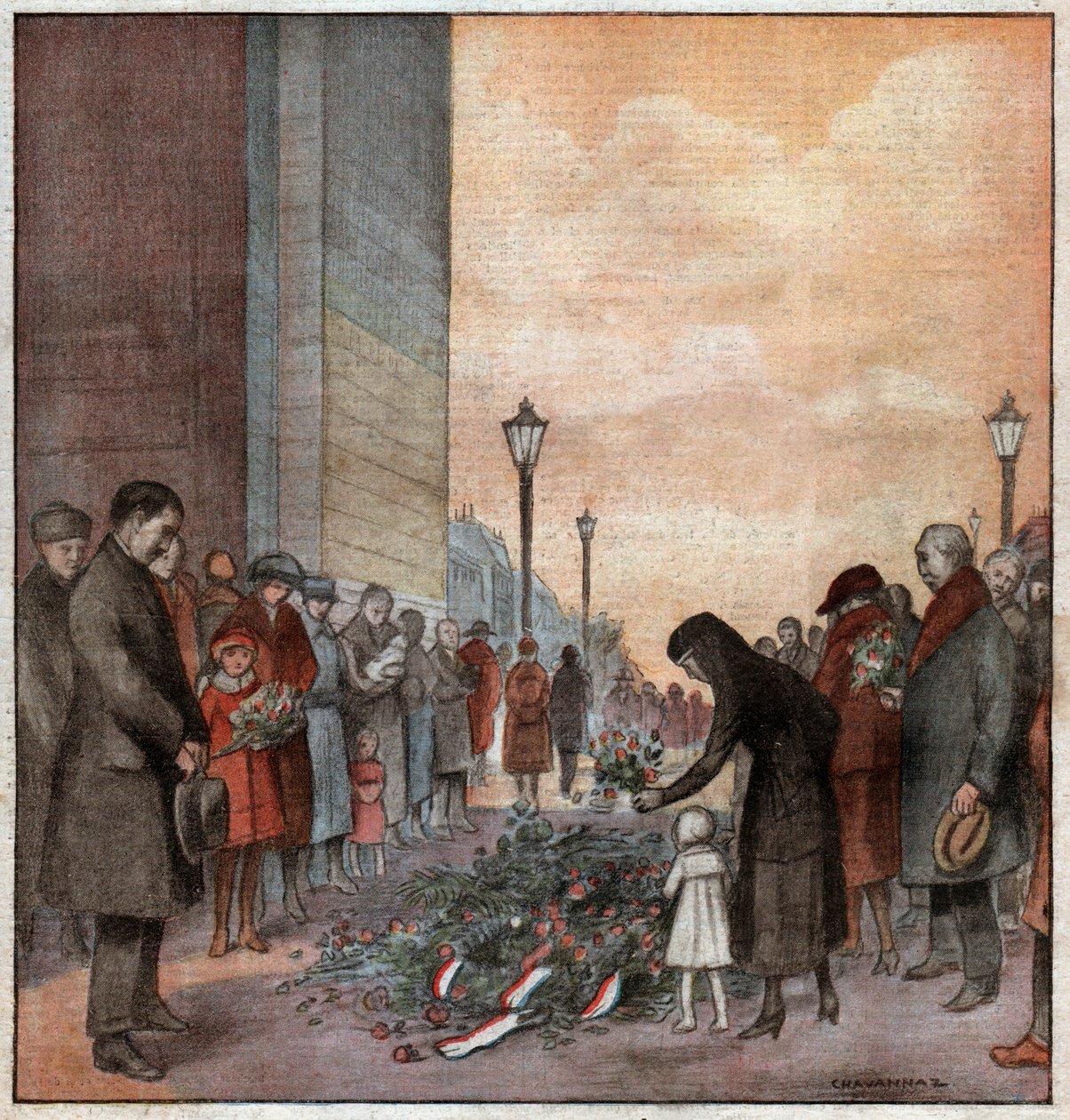 Den ukendte soldats grav i Paris. Ukendt soldatgrav i Paris. af John Pardon