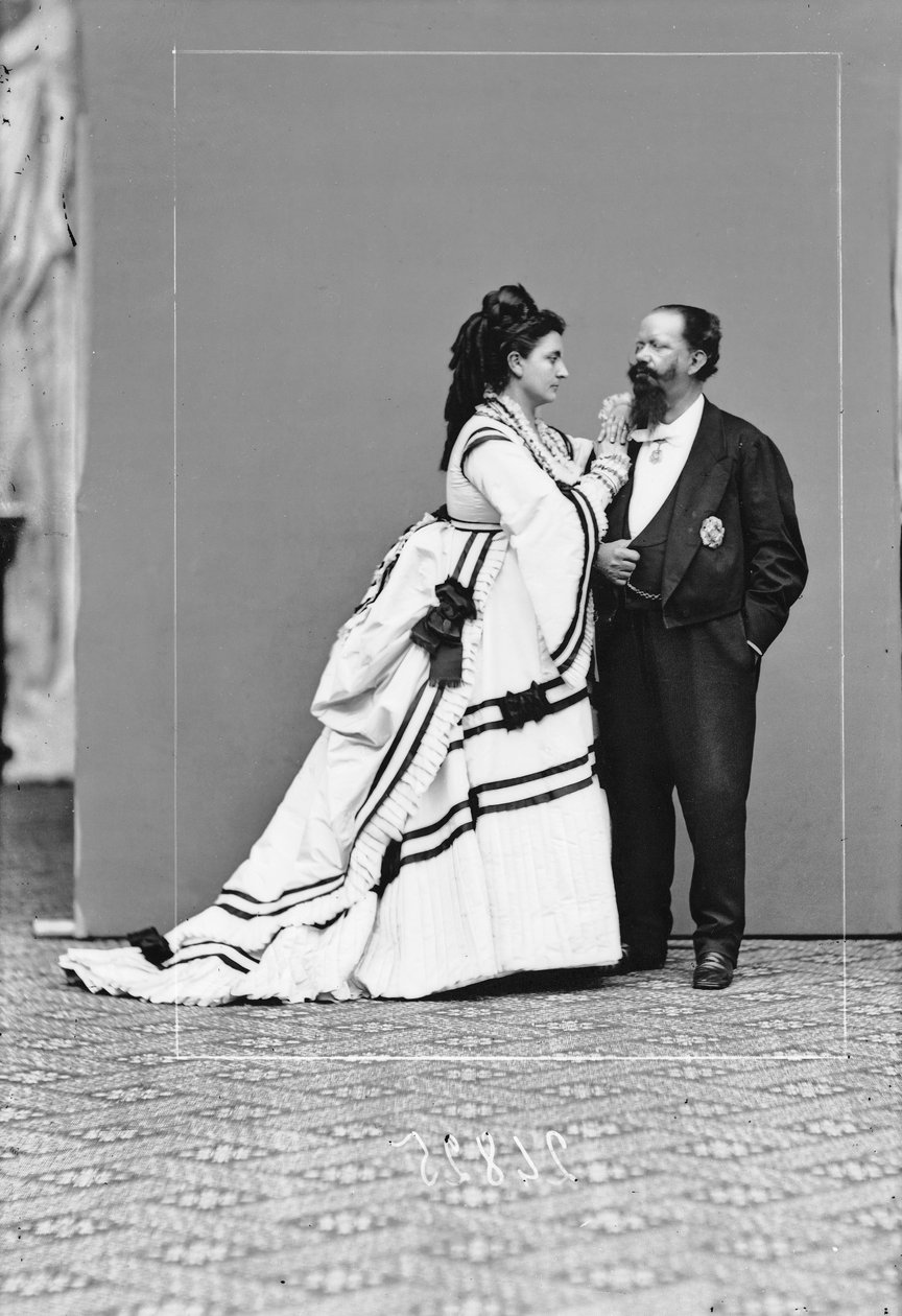 Vittorio Emanuele II med Rosa Vercellana, grevinde af Mirafiori af Henry Charles Fehr