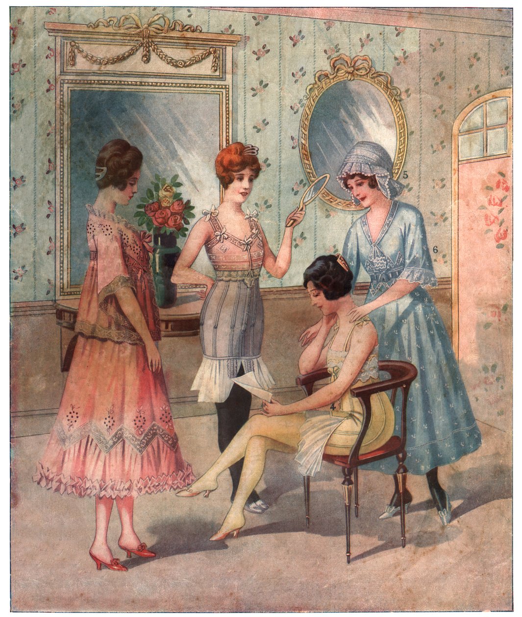 Kvinder i undertøj, ca. 1910-1920 af . .