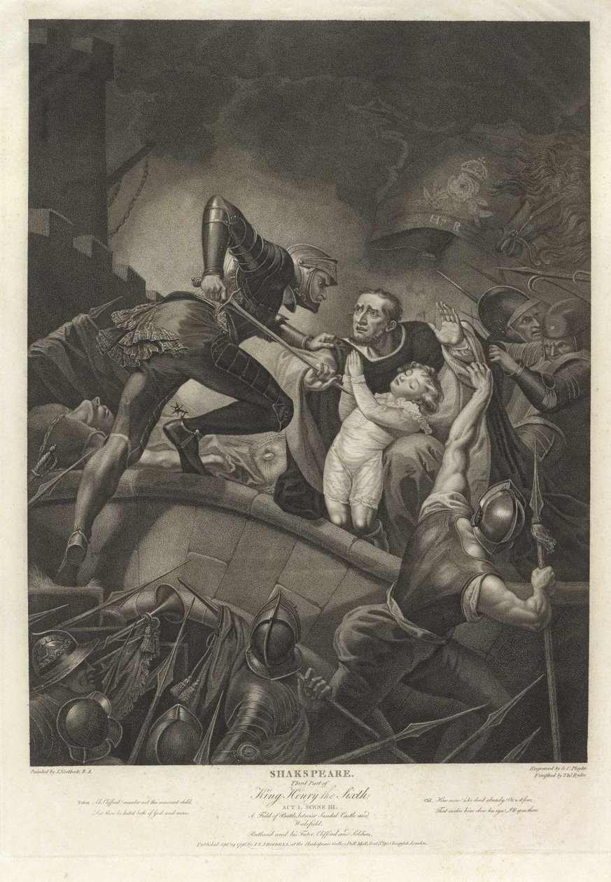 Tredje del af kong Henry den sjette, akt I, scene III fra serien The Shakespeare Gallery af James Northcote