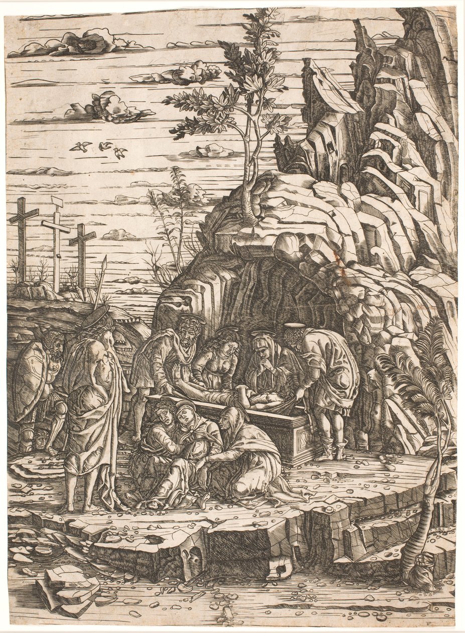 Gravlæggelsen af after Andrea Mantegna