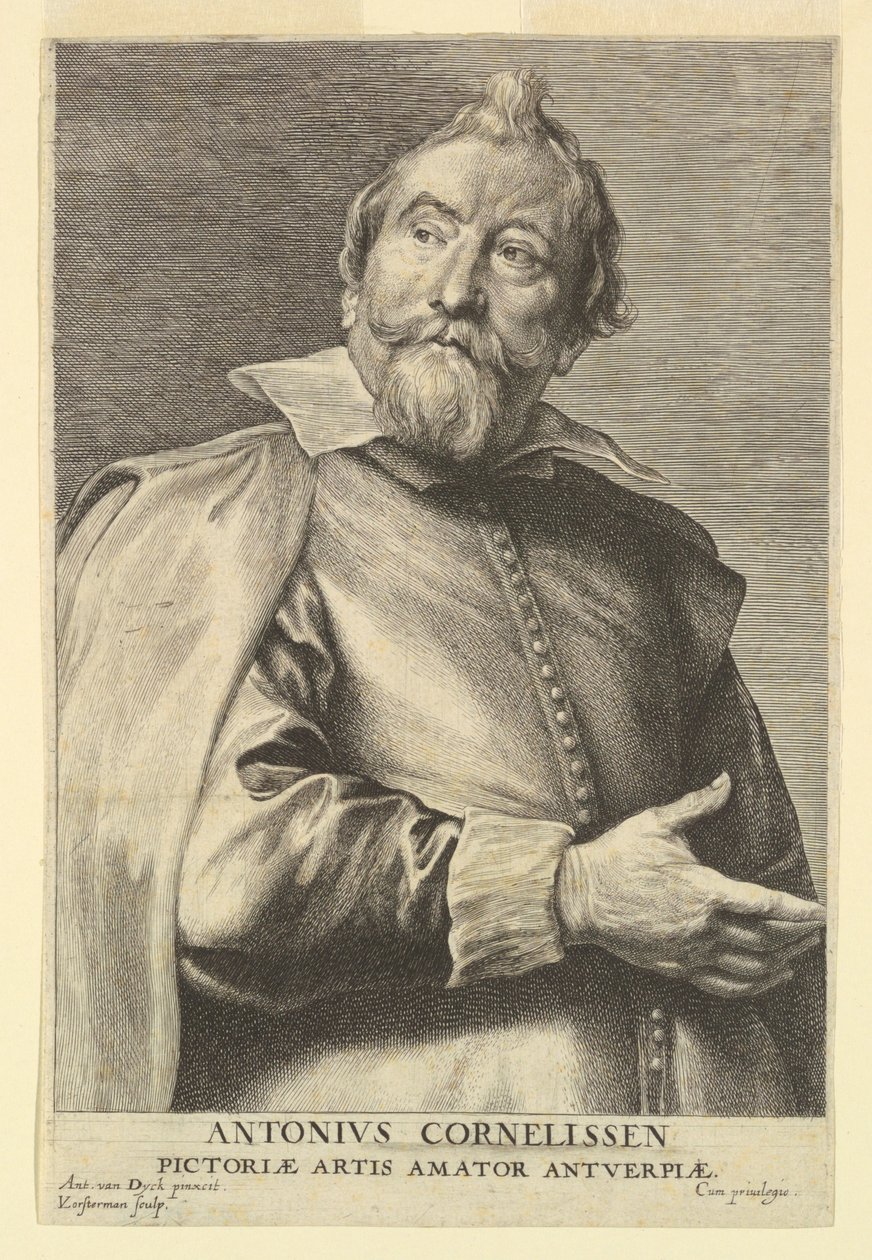 Portræt af Anthony Cornelissen, fra Icons of Princes of Men af after Anthony van Dyck
