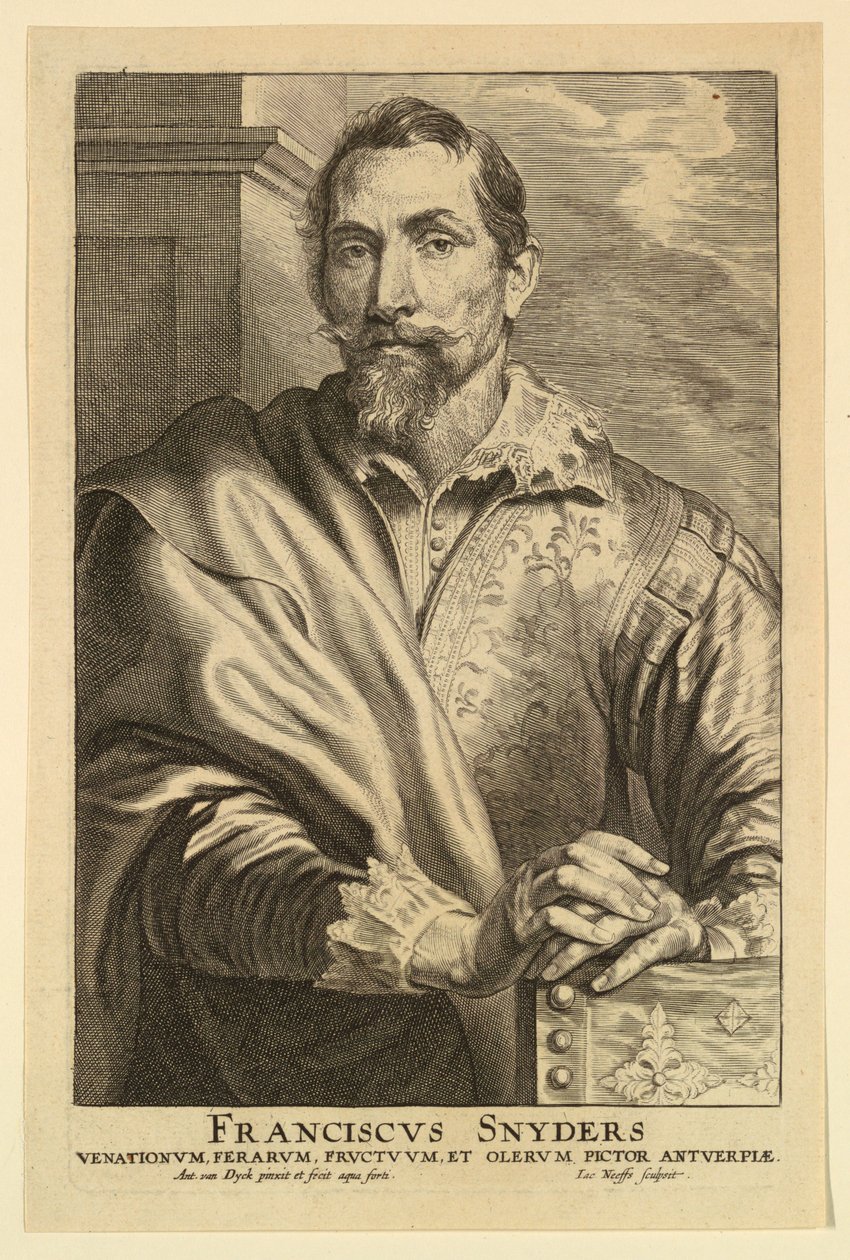 Portræt af Frans Snyders, fra Icons of Princes of Men af after Anthony van Dyck